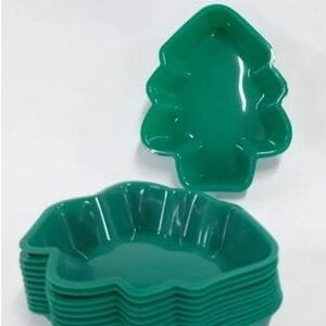Source Unknown Green Tree-shaped Silicone Trays.